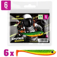Lieblingsköder Gummifische 6cm - 6 Angelköder, Farbe Lieblingsköder:Sputnik