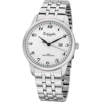 EICHMÜLLER Herrenuhr Edelstahl 42 mm (Metallband weiß)