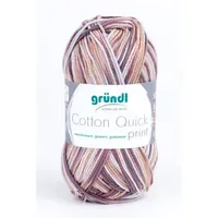 Gründl Strickgarn Cotton Quick Print Braun 50 g