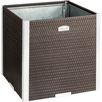 Wilk Polyrattan-Pflanzgefäß 46 cm x 46 cm Braun mit