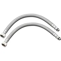 Navaris 2x Stahlflex Schlauch Armaturenanschluss - G3/8 Zoll x
