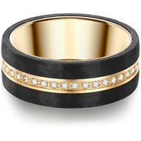 Trilani Ring Edelstahl Zirkonia in Gelbgold 63 Damen
