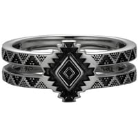 Cai Ring "925/- Sterling Silber oxidiert Amerika"