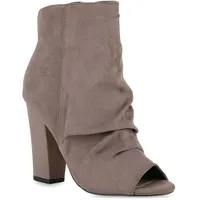 VAN HILL Peeptoes in Taupe