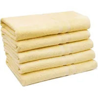 ZOLLNER Handtuchset 70 x 140 cm gelb 5-tlg.