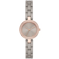 DKNY Damenuhr Edelstahl roségold/grau Damen