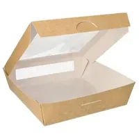 Papstar Feinkostboxen, Pappe mit Sichtfenster aus PLA eckig 1000