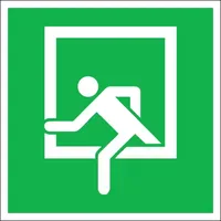 FP Fluchtwegschild Folie Notausstieg 20 x 20 cm