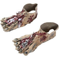 Widmann 96591 - Zombiefüße, aus Latex, blutverschmierte Füße, Horror,