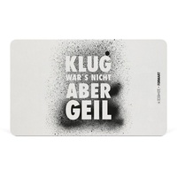 Ppd Schneidebrett Klug wars nicht aus Kunststoff in Schwarz/Weiß
