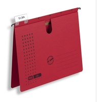 Elba Hängehefter chic für A4, aus Karton, rot, 25er