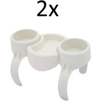 BESTWAY Lay-Z-Spa Getränkehalter für 2 Personen, inklusive Ablage, weiß