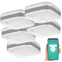 VisorTech 5er-Set WLAN-Design-Rauchmelder mit weltweiter App-Benachrichtigung