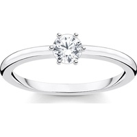 Thomas Sabo Ring weißer Stein TR2313-051-14 Zirkoniaring für Damen,