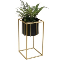 DanDiBo Ambiente DanDiBo Blumenhocker mit Topf Metall Gold Schwarz