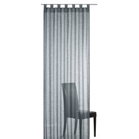ELBERSDRUCKE halbtransparente Gardine Schlaufenschal Effecto 17 anthrazit 255 x