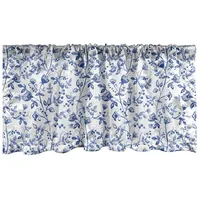 ABAKUHAUS Aquarell Fenster Volant, Lange Branchen Blumen, Vorhang Volant