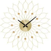 AMS Wanduhr AMS "W9609", gold (goldfarben), Wanduhren modern Gehäusedurchmesser