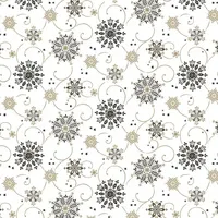 Mank Tischdecke Airlaid Cristal Schwarz-Gold, 80 x 80 cm,