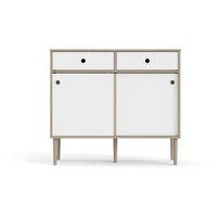 VCM ebuy24 Penny Sideboard 2 Schiebetüren und 2 Schubladen