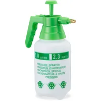 Relaxdays Pumpsprühflasche, einstellbare Messingdüse, Pflanzen Bewässerung, Schädlingsbekämpfung, 1l Drucksprüher,