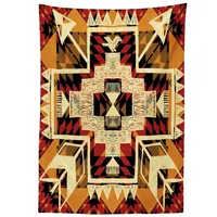 ABAKUHAUS Ethnisch Tischdecke, Boho Pflanze, Personalisierter Druck Klare Farben