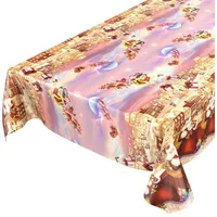 ANRO Wachstuchtischdecke Wachstuch Wachstischdecke Tischdecke Weihnachten Rot Weihnachtsfest 240x140cm