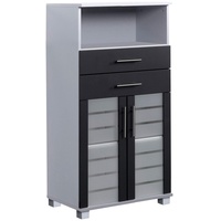 Schildmeyer Niko Midischrank 113294, silber glanz-anthrazit glanz, 59,8/32,6/110,5 cm,