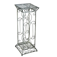 DanDiBo Ambiente DanDiBo Blumenhocker Metall Weiß Eckig 63 cm