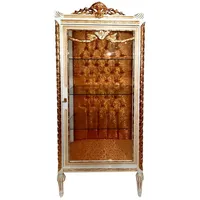 Casa Padrino Barock Vitrine Cremefarben / Beige / Gold