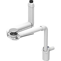 Geberit Clou Waschbeckenablauf Raumsparmodell, mit Hebelbetätigung und Ventilabdeckung, 32mm