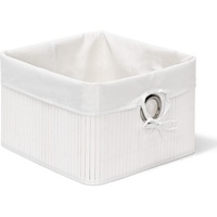 Relaxdays Aufbewahrungskorb, Stoffbezug, Bambus, rechteckig, Bad, Accessoires, Spielzeug, HxBxT: