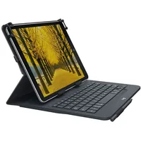 Logitech Universal Folio Tablet-Hülle mit Kabelloser Tastatur, Schwarz
