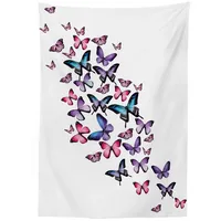 ABAKUHAUS Schmetterling Tischdecke, Flügel Feminine, Pflegeleicht mit Modernster Druck