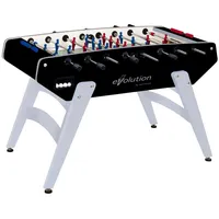GARLANDO Tischfußball Kickertisch "G-5000 Evolution",schwarz / silber,