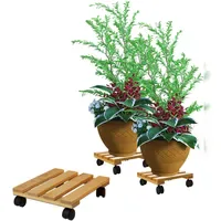 Hossis Pflanzenroller Holz eckig 30 x 30 cm