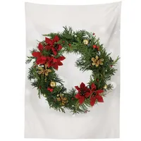 ABAKUHAUS Weihnachten Tischdecke, Poinsettia-Blüten, Pflegeleicht Waschbar Schmutzabweisend und mit