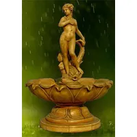 Casa Padrino Jugendstil Springbrunnen Antik Beige Ø 145 x