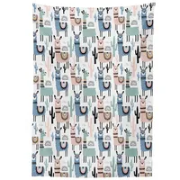 ABAKUHAUS Lama Tischdecke, Kinder-Cartoon-Entwurf, Personalisierter Druck Klare Farben ohne