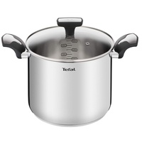 Tefal Emotion Kochtopf, hoch, 22 cm, 6 l, Edelstahl,