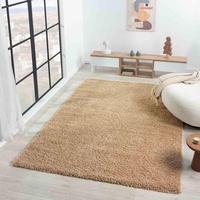 Vimoda Teppich Prime Shaggy Hochflor Langflor Einfarbig Modern Beige