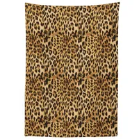 ABAKUHAUS Braun Tischdecke, Leopard-Druck, Pflegeleicht Waschbar Schmutzabweisend und mit