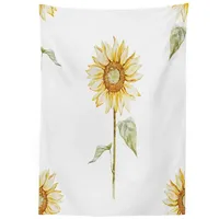 ABAKUHAUS Sonnenblume Tischdecke, minimalistische Kunstwerk, Wasserfest Waschbar mit Klar