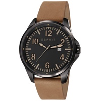 Esprit Tallac Brave Nubuck Herren-Quarzuhr mit schwarzem Zifferblatt, Analog-Anzeige