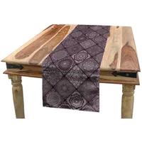 ABAKUHAUS Mandala Tischläufer, Rahmen Vintage-Oriental, Esszimmer Küche Rechteckiger Dekorativer