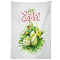 ABAKUHAUS Ostern Tischdecke, Spring Season Laub, Wasserfest Waschbar mit