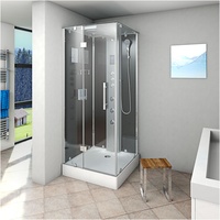 AcquaVapore Duschkabine Komplettdusche D38-23L1-EC Fertigdusche Dusche 100x100 cm