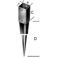 E-NORMpro Einschlagbodenhülse tzn 71x900 Stärke 2,0mm