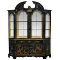 Casa Padrino Luxus Barock Vitrine im chinesischen Stil Schwarz