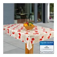 Laro Wachstuch-Tischdecke Abwaschbar Garten-Tischdecke Wachstischdecke PVC Plastik-Tischdecken Eckig Meterware